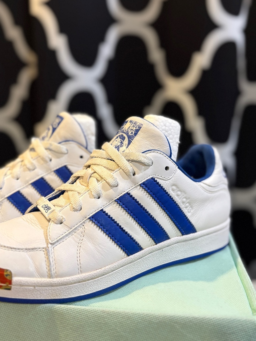 Adidas Respect M.E. Missy Elliott Sneakers White Blue Y2K Women’s SZ 8 - Picture 6 of 12